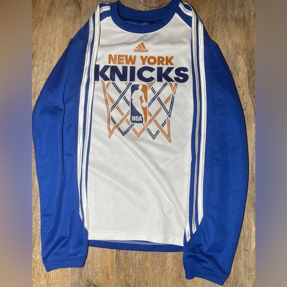 New York Knicks Adidas Basketball long sleeve tee